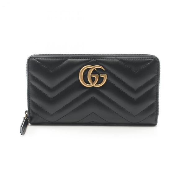 GUCCI Black Leather GG Marmont Wallet - Picture 1 of 5